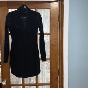 Black velvet dress